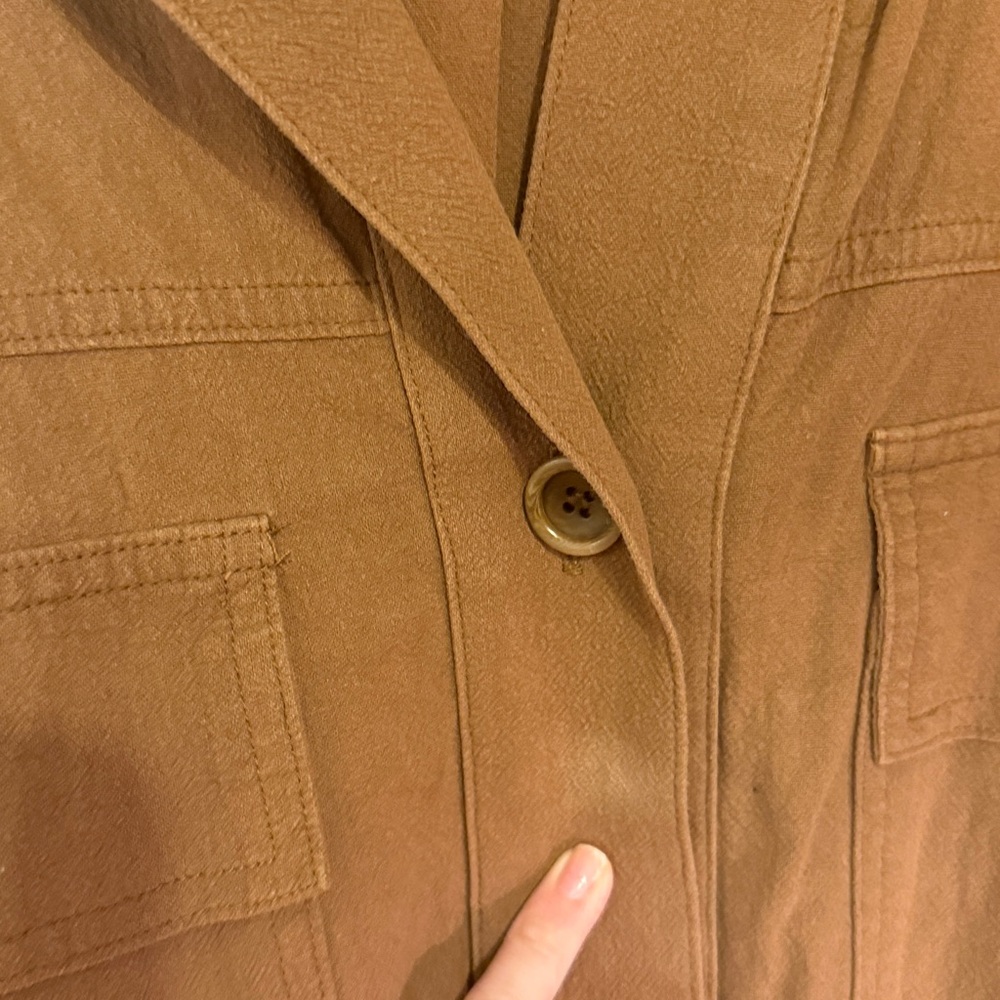 OZMA Brown Audrey Shirt Jacket Cotton M - Picture 2 of 3